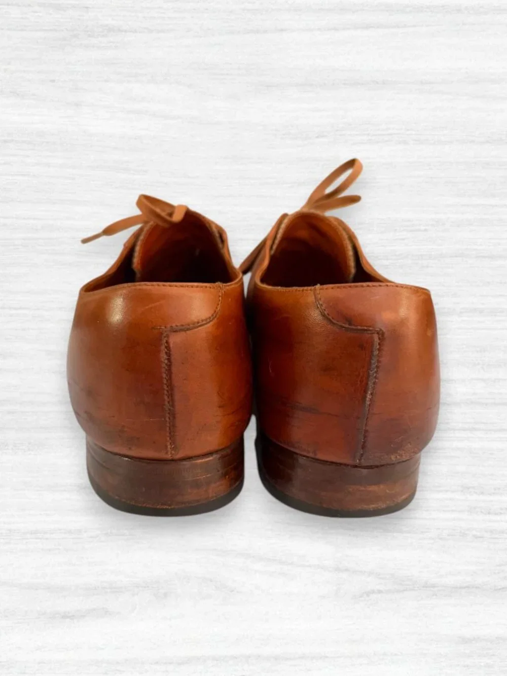 Polo Ralph Lauren Made in England Brown Leather Cap Toe Oxford Shoes 12